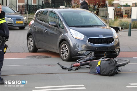 Fietser gewond bij ongeval op de Badhuiskade